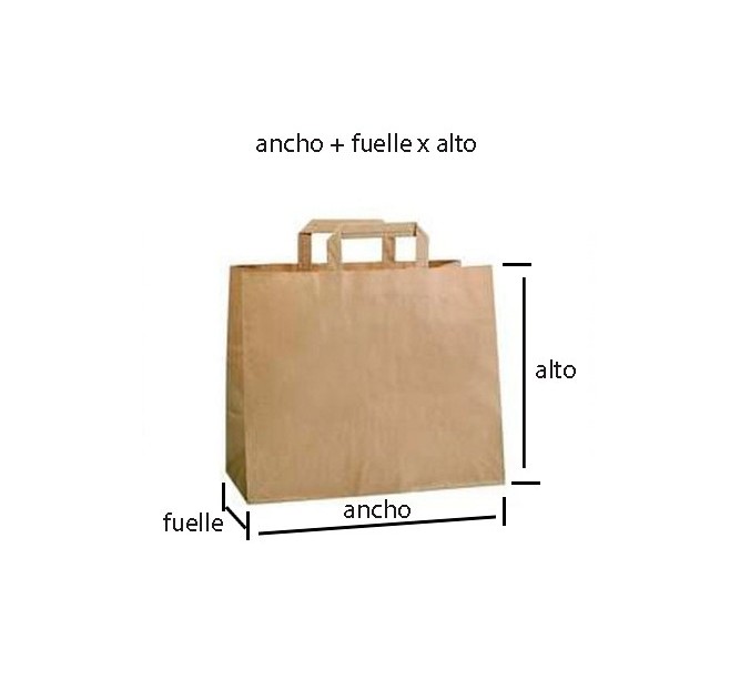 Bolsas de papel reciclado asa plana
