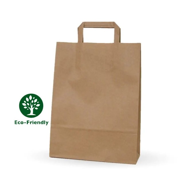 Bolsas de papel reciclado asa plana
